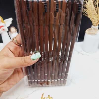 مداد ابرو بسته 12 عددی همراه با فرچه برند واو VOV اورجینال کد 3758 - فروشگاه عمده لوازم آرایشی کالای سید