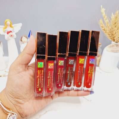 پک 6 تایی رژ مایع درخشان برند Glamour Beauty کد GM001 - فروشگاه عمده لوازم آرایشی کالای سید