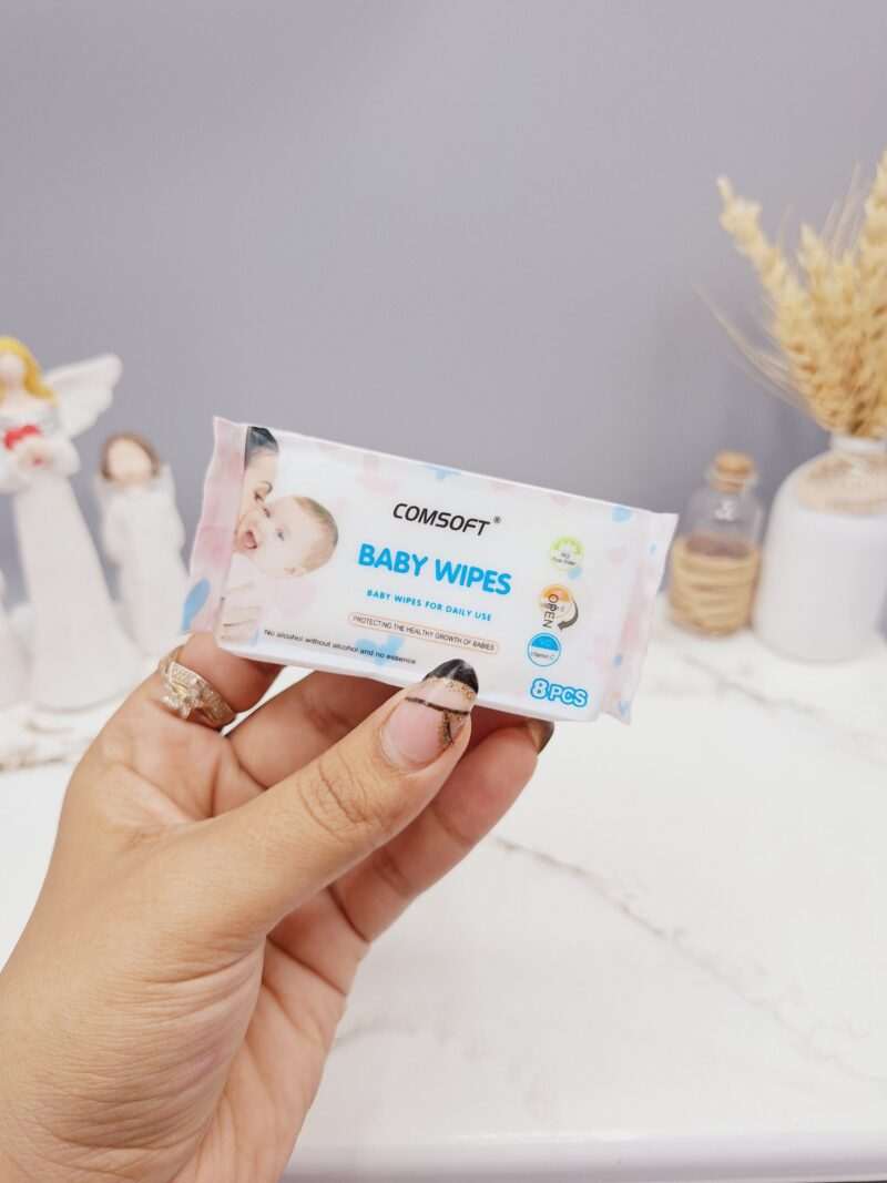 دستمال مرطوب 8 تایی BABY WIPES کد 8087 (فروش دونه ای) - فروشگاه عمده لوازم آرایشی کالای سید