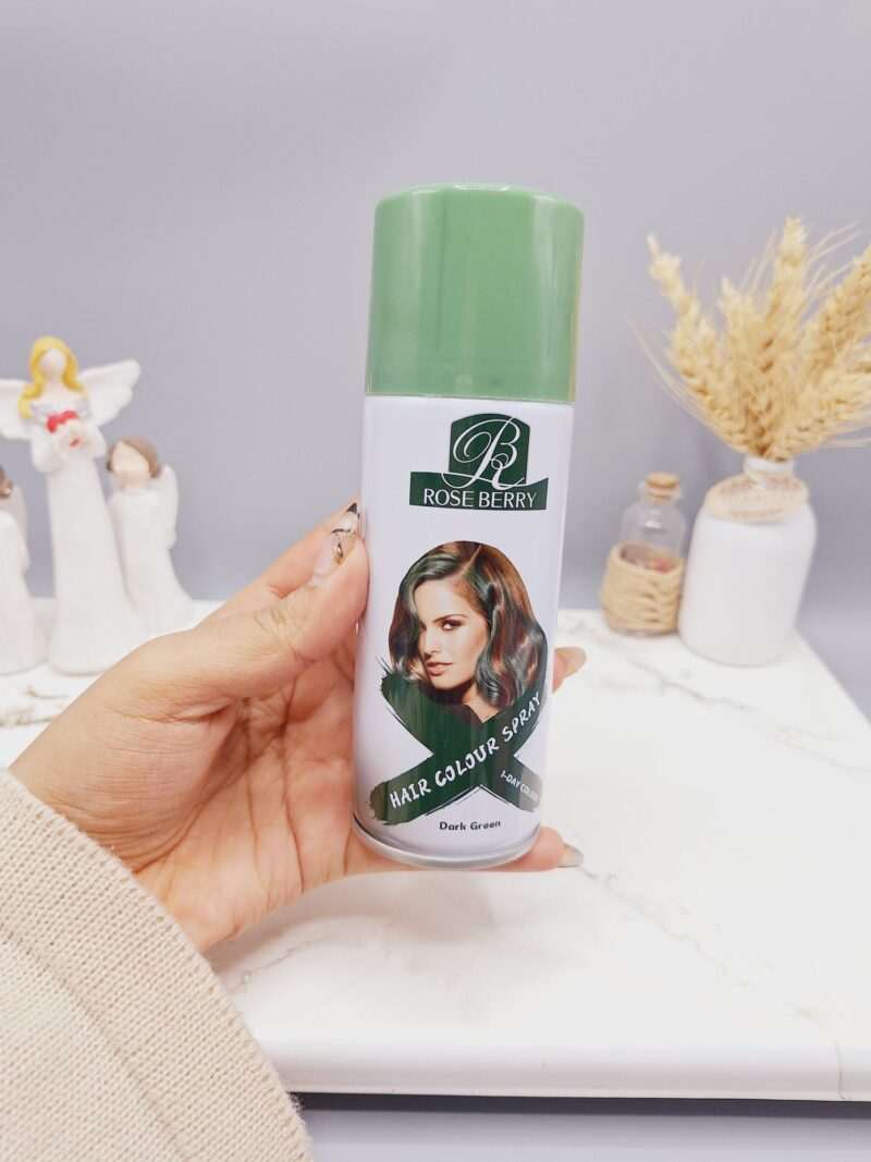 اسپری رنگ مو سبز تیره برند ROSE BERRY کد 1761 - فروشگاه عمده لوازم آرایشی کالای سید