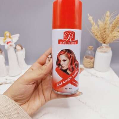 اسپری رنگ مو قرمز آتشی برند ROSE BERRY کد 1822 - فروشگاه عمده لوازم آرایشی کالای سید