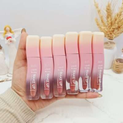 پک رژ مایع 6 عددی شیشه ای منحنی برند BILLION BEAUTY کد B70017 - فروشگاه عمده لوازم آرایشی کالای سید