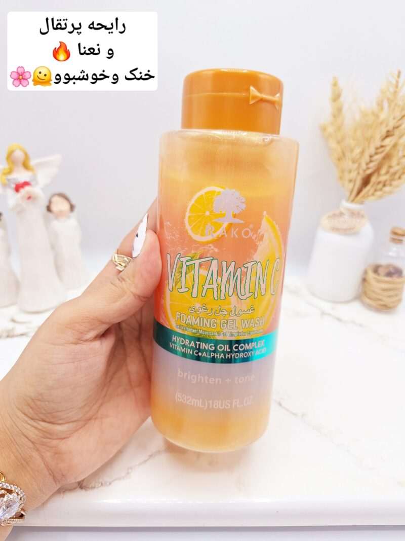 ژل حمام شاین دار با رایحه ویتامین سی برند RAKO کد RK1335 - فروشگاه عمده لوازم آرایشی کالای سید
