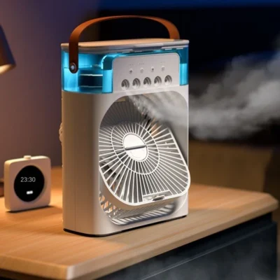 پنکه رومیزی مه پاش مدل Air Cooler Fan کد 5802 ساخت چین - فروشگاه عمده لوازم آرایشی کالای سید