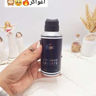 بادی اسپلش خوشبوو و ماندگار مدل L'HOMME LACOSTE (جلد مشکی) - فروشگاه عمده لوازم آرایشی کالای سید