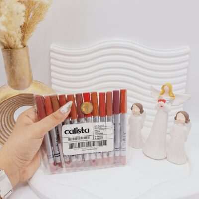 پک 12 تایی رژ مدادی کالیستا Calista اصلی کد 877,2 - فروشگاه عمده لوازم آرایشی کالای سید
