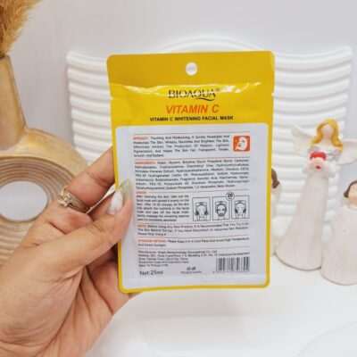 ماسک ورقه ای سفیده کننده کپسولی اسانس ویتامین سی با مرطوب کنندگی 24 ساعته کد 6604 - فروشگاه عمده لوازم آرایشی کالای سید