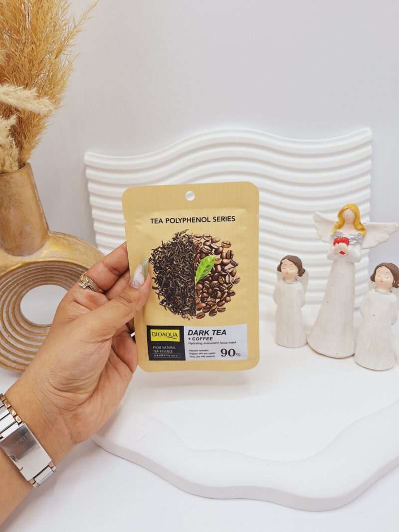 ماسک ورقه ای تخصصی چای سیاه و قهوه برند بیوآکوا کد 6765 - فروشگاه عمده لوازم آرایشی کالای سید