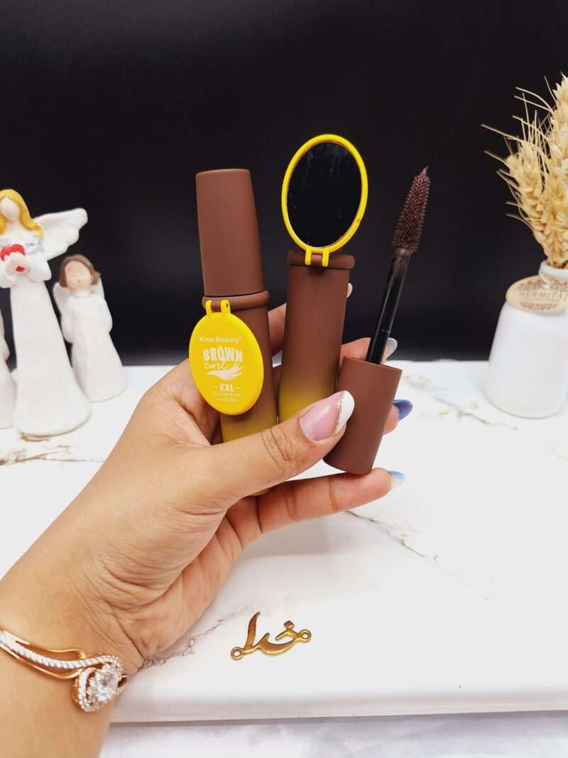 ریمل بلند کننده رنگی ضد آب به همراه آینه برند کیس بیوتی kiss beauty کد 56852 - فروشگاه عمده لوازم آرایشی کالای سید